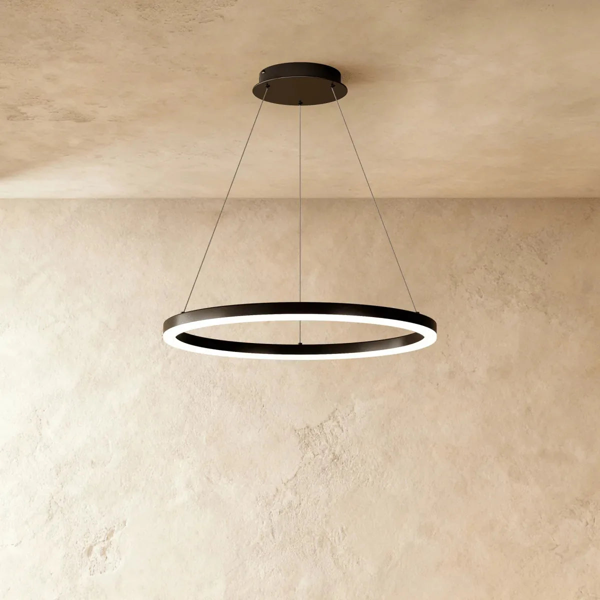 Freyza - AryaCraft | Modern Black Iron LED Chandelier with Versatile Design
