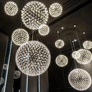 Freyza - CelestialGlow | Elegant Chrome Gold Starburst Pendant Light