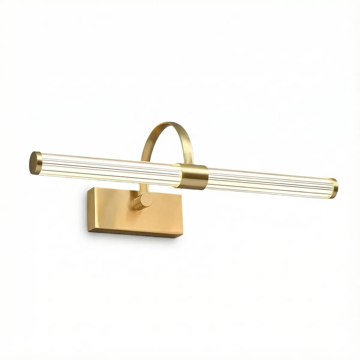 Freyza - Bathroom Vanity Light Ribbed Glass Linear Copper LED 45-73cm
