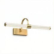 Freyza - Bathroom Vanity Light Ribbed Glass Linear Copper LED 45-73cm