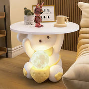 Art Deco | End Table with LED Light & Drawer | Whimsical Side Table for Kids' Room 0