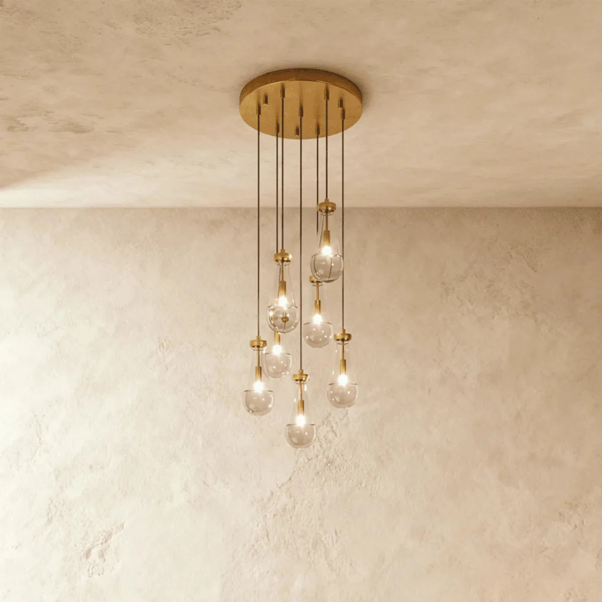 Freyza - AquaLustre | Elegant Raindrop Glass Chandelier Fixture