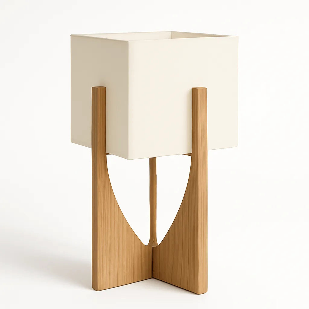 ZenithWood | Elegant Modern Natural Wood Table Lamp for Bedroom 0
