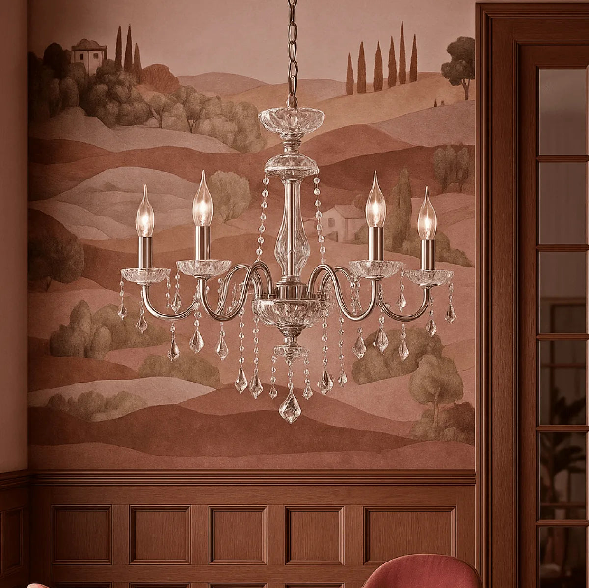 Freyza - Brigitte | Elegant Timeless Champagne Silver Chandelier