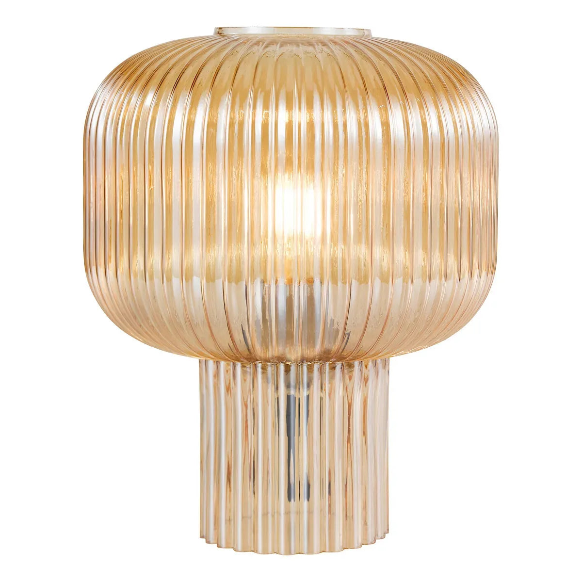 AmberGlow | Elegant Textured Glass Contemporary Table Lamp 1