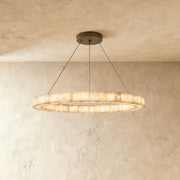 Freyza - CalciteGlow | Elegant Organic Alabaster Pendant Chandelier