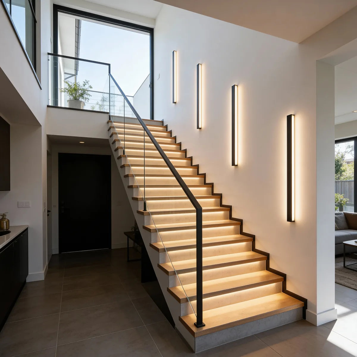 Freyza – Moderne lineare LED-Wandleuchte – Minimalistische vertikale Stablampe