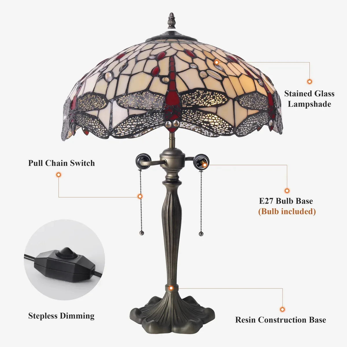 ArtisanGlow | Elegant Handcrafted Stained Glass Table Lamp 23