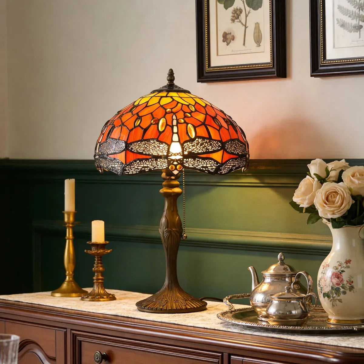 ArtisanGlow | Elegant Handcrafted Stained Glass Table Lamp 27
