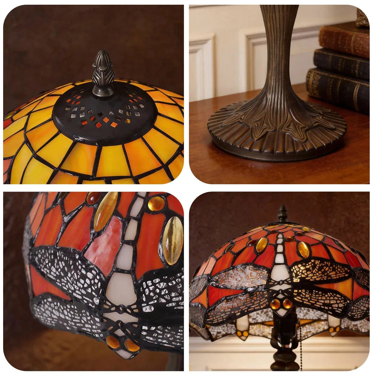 ArtisanGlow | Elegant Handcrafted Stained Glass Table Lamp 29