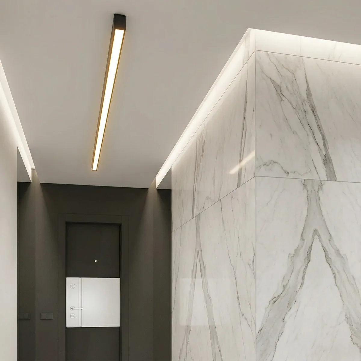 Freyza - Modern Linear LED Ceiling Light | Minimalist Flush Mount Bar with Remote Control