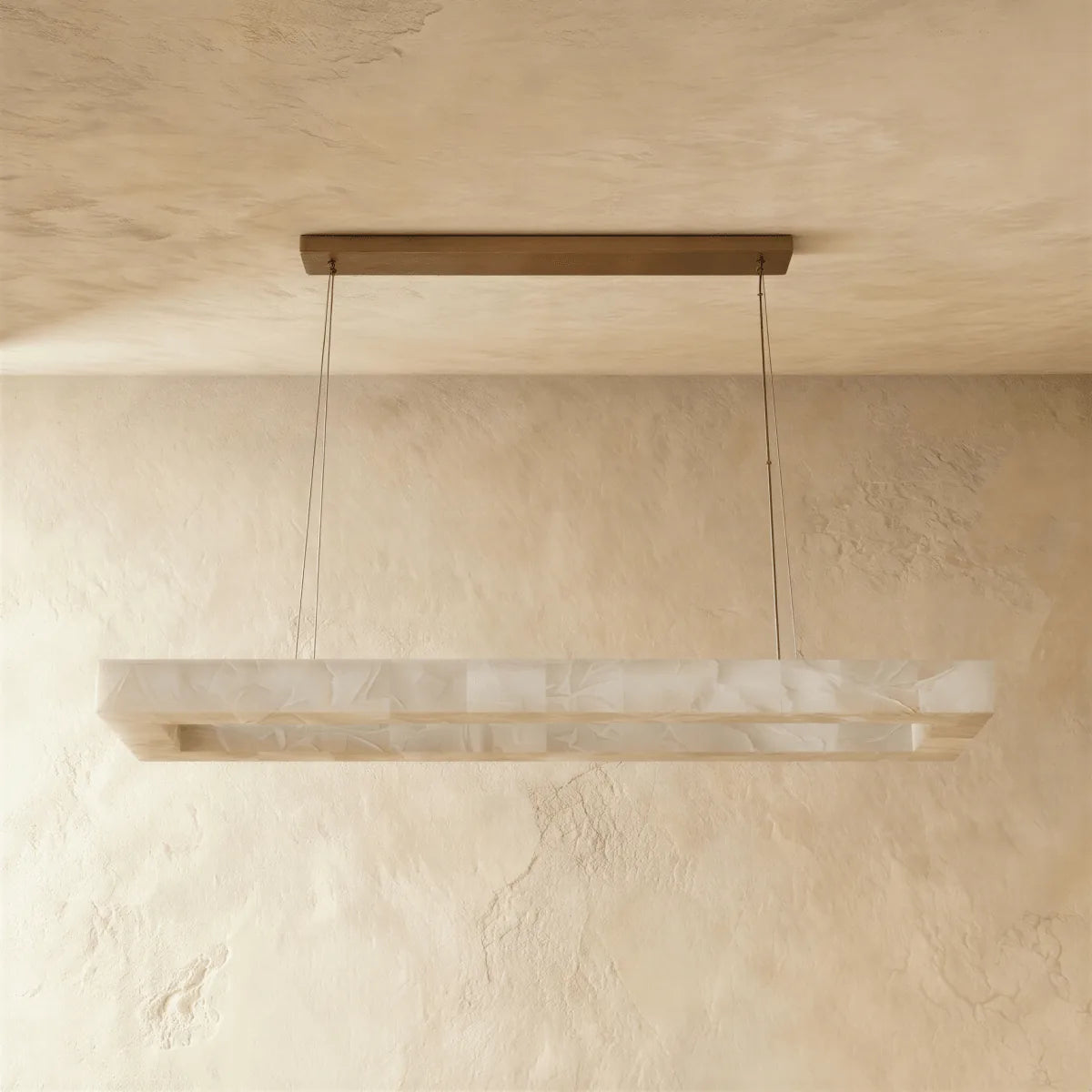 Freyza - CalciteGlow | Elegant Modern Rectangular Chandelier Light