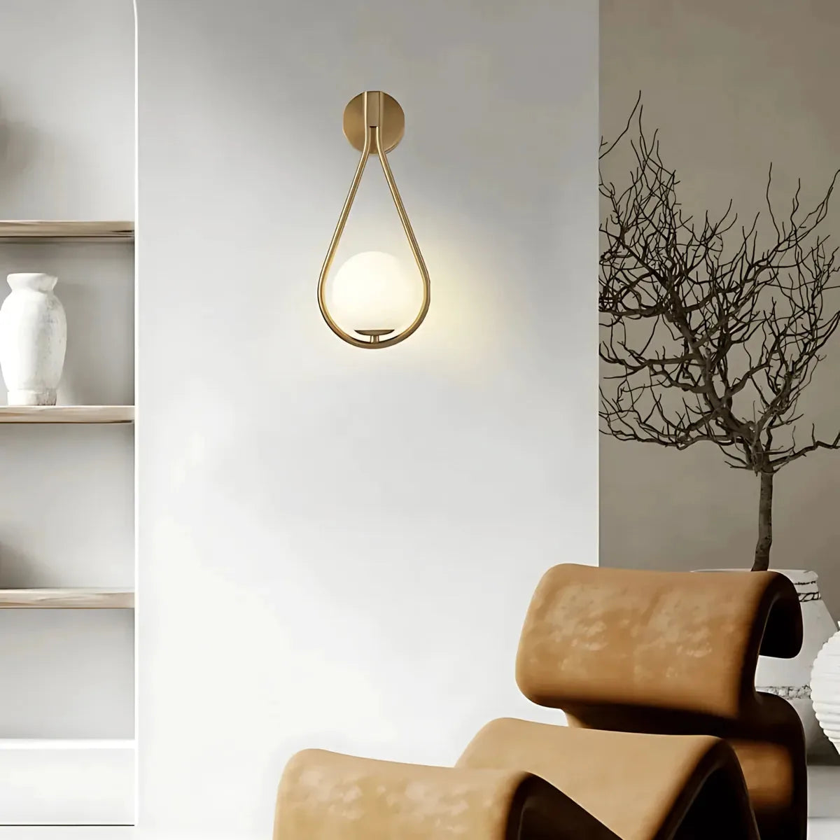 AquaSphere | Elegant Modern Teardrop Wall Sconce Light Fixture 1
