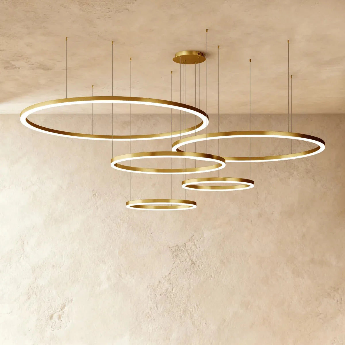 Freyza - AryaCraft | Modern Black Iron LED Chandelier with Versatile Design