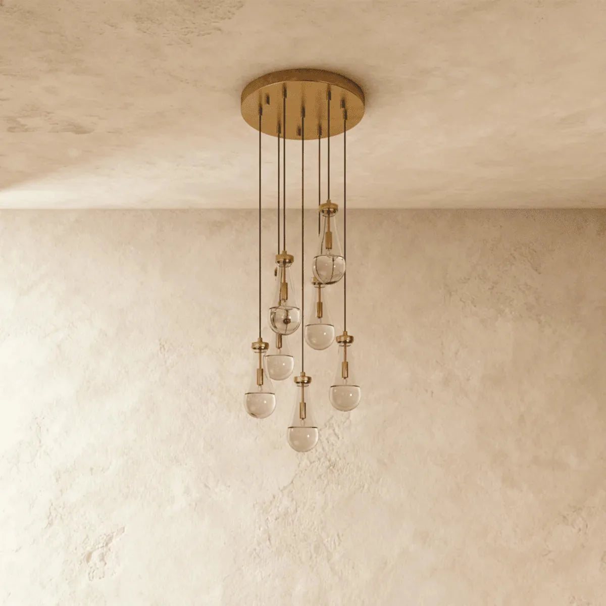 Freyza - AquaLustre | Elegant Raindrop Glass Chandelier Fixture