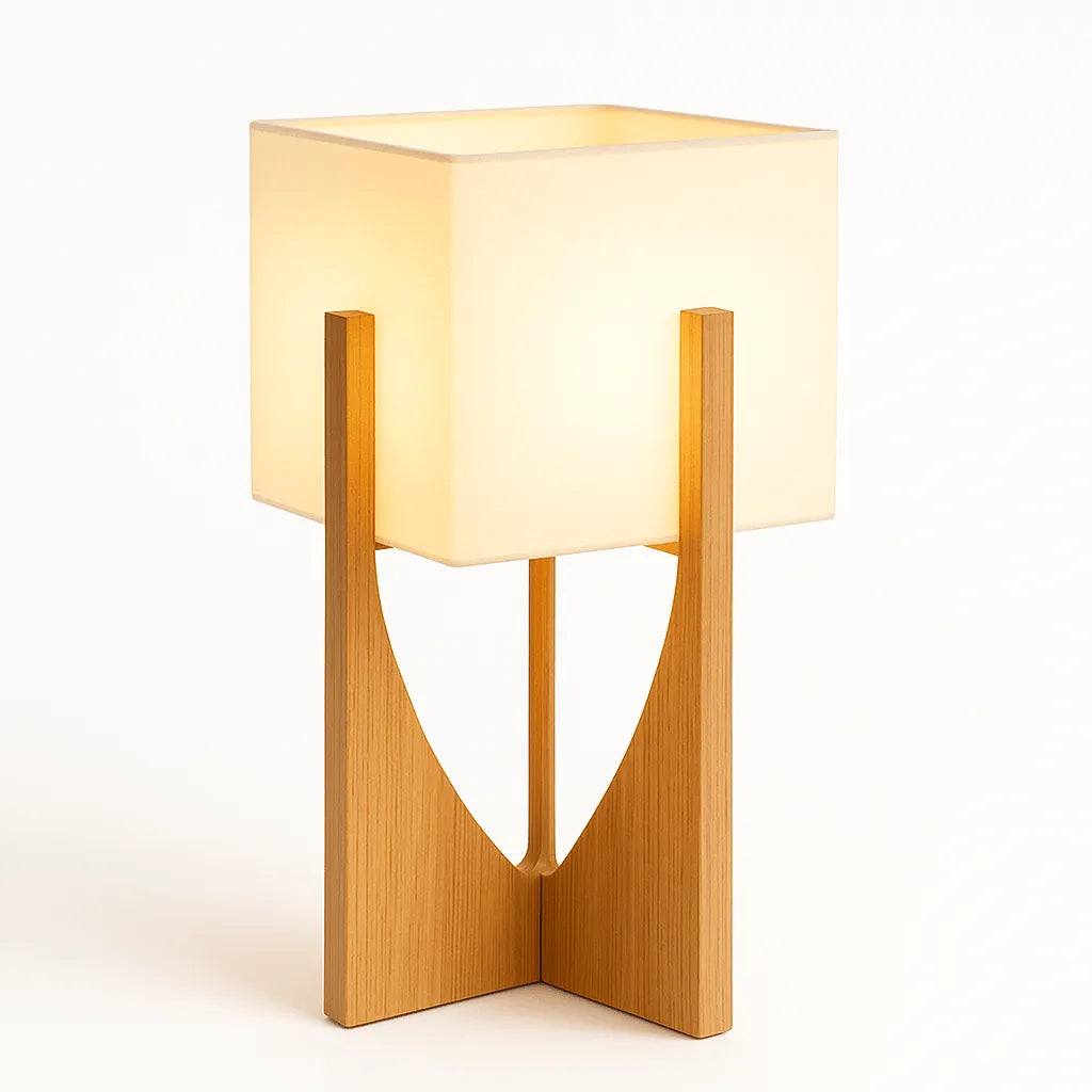 ZenithWood | Elegant Modern Natural Wood Table Lamp for Bedroom 1