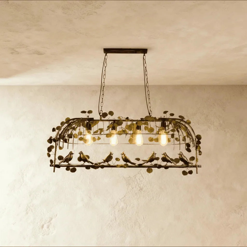 Freyza - AvianElegance | Vintage Inspired Bird Cage Chandelier Light Fixture