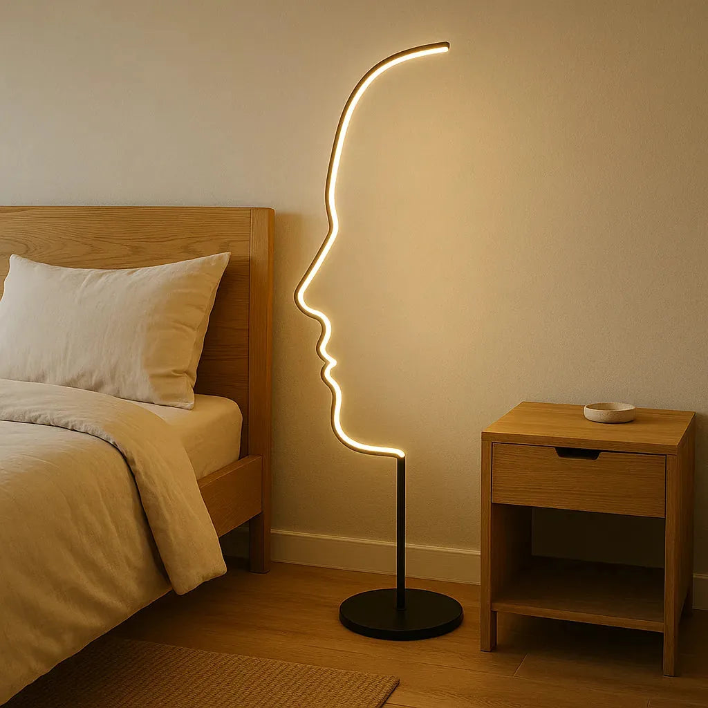 Freyza - AbstractAura | Modern Elegant Aluminum Standing Floor Lamp