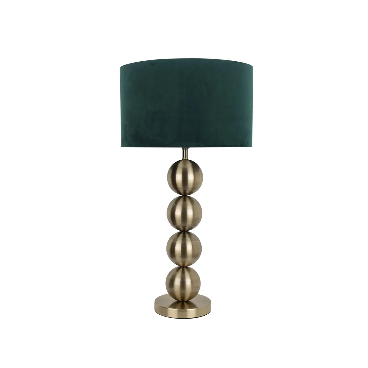 AilaBrass | Elegant Antique Brass Table Lamp with Velour Shade 2