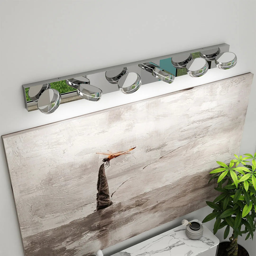 Freyza - Bathroom Vanity Light LED Minimalist Chrome Aluminum 3-6 Heads 6000K Cool White