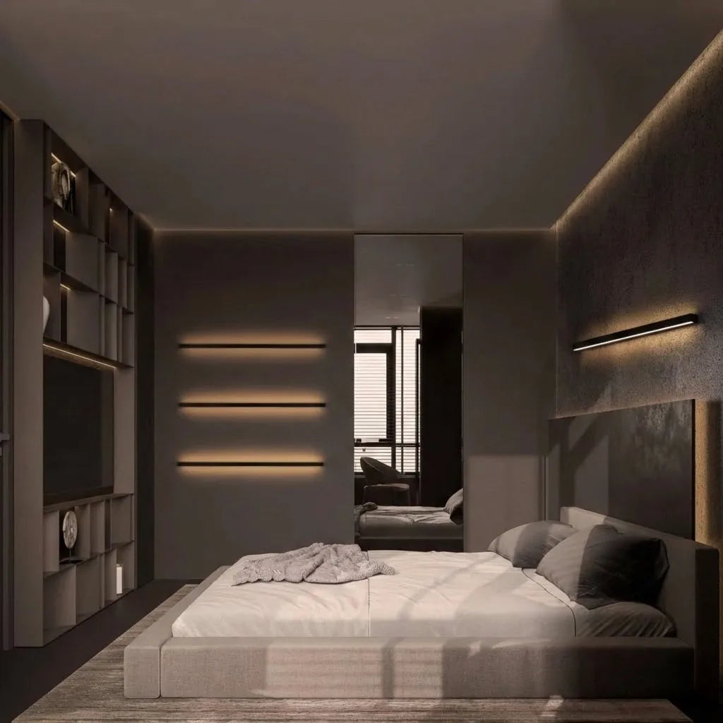 Freyza – Moderne lineare LED-Wandleuchte – Minimalistische vertikale Stablampe