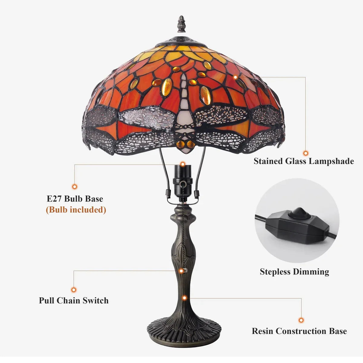 ArtisanGlow | Elegant Handcrafted Stained Glass Table Lamp 31