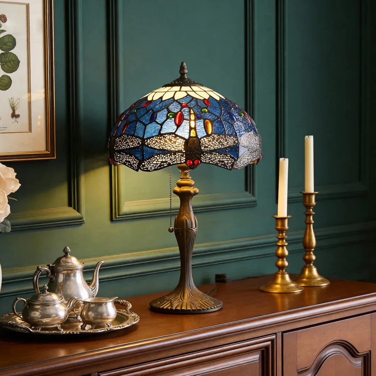ArtisanGlow | Elegant Handcrafted Stained Glass Table Lamp 35