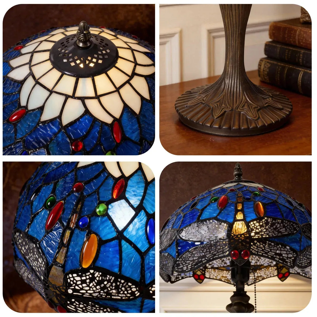 ArtisanGlow | Elegant Handcrafted Stained Glass Table Lamp 37