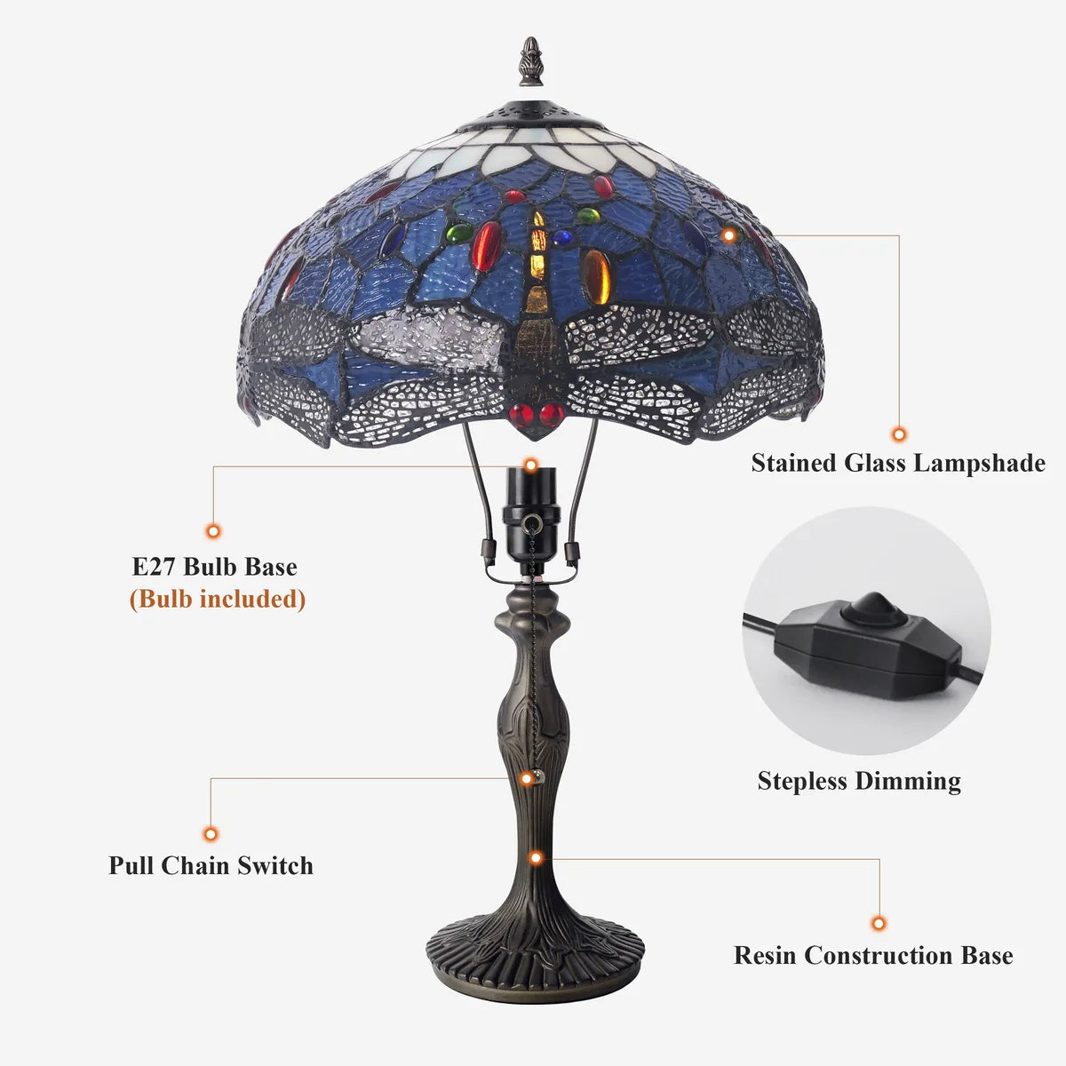 ArtisanGlow | Elegant Handcrafted Stained Glass Table Lamp 39
