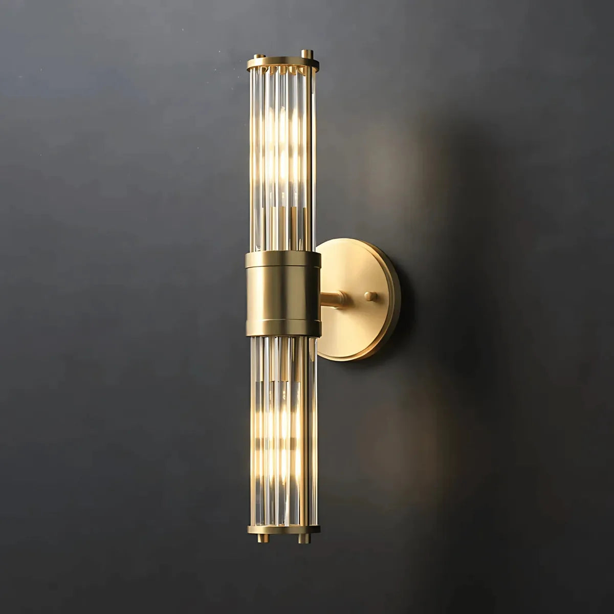 AthenaGlow | Stylish Modern Glass Bathroom Wall Light Sconce Fixture 0
