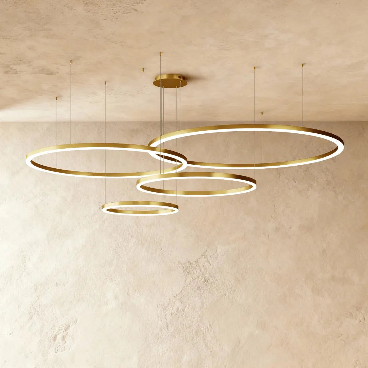 Freyza - AryaCraft | Modern Black Iron LED Chandelier with Versatile Design