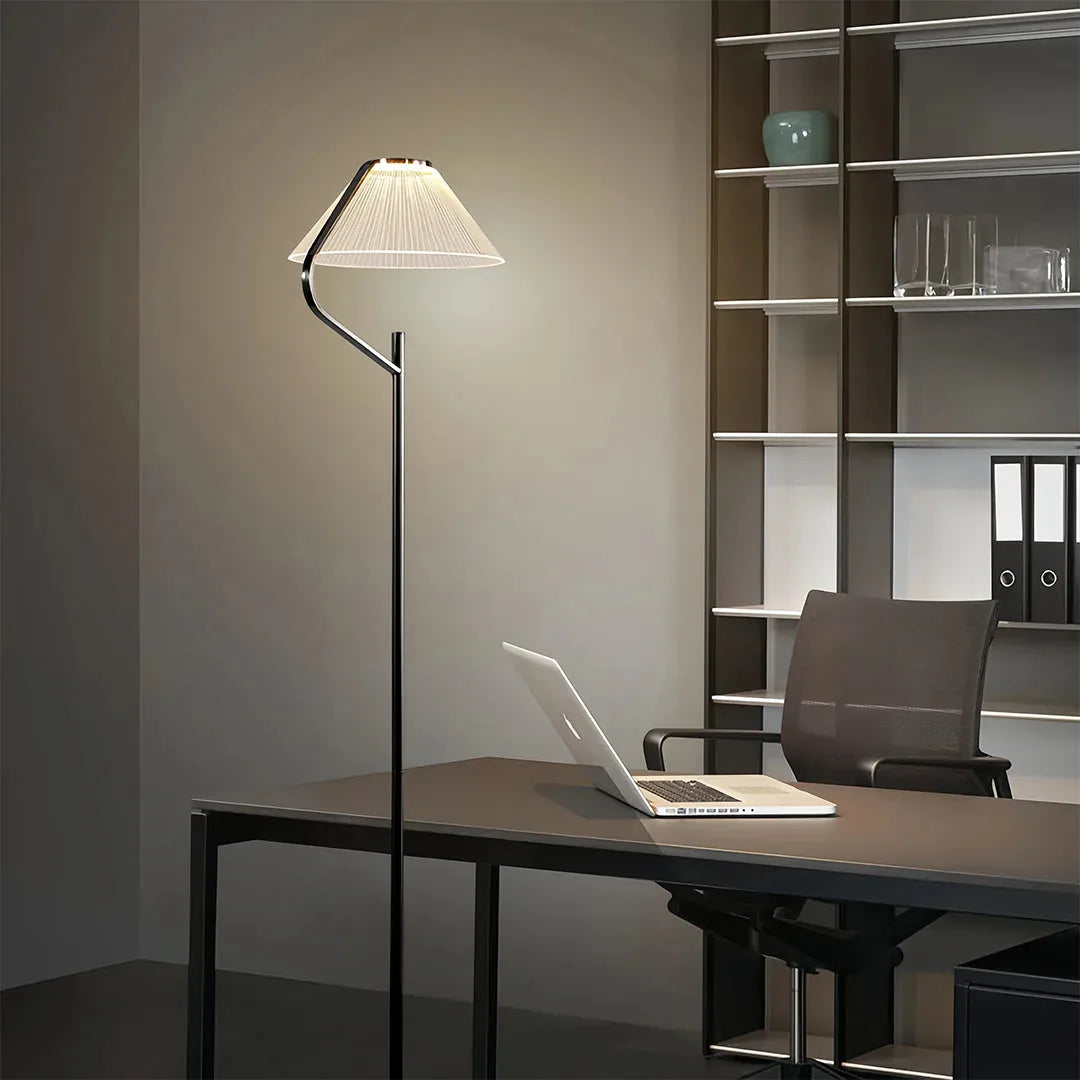 Aurelia | Modern Black Floor Lamp with Elegant Acrylic Shade 2