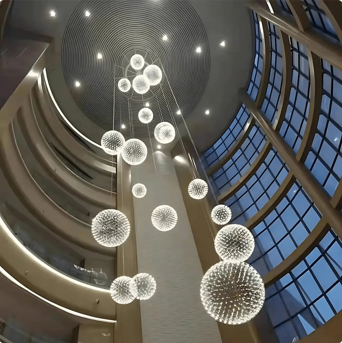 Freyza - CelestialGlow | Elegant Chrome Gold Starburst Pendant Light