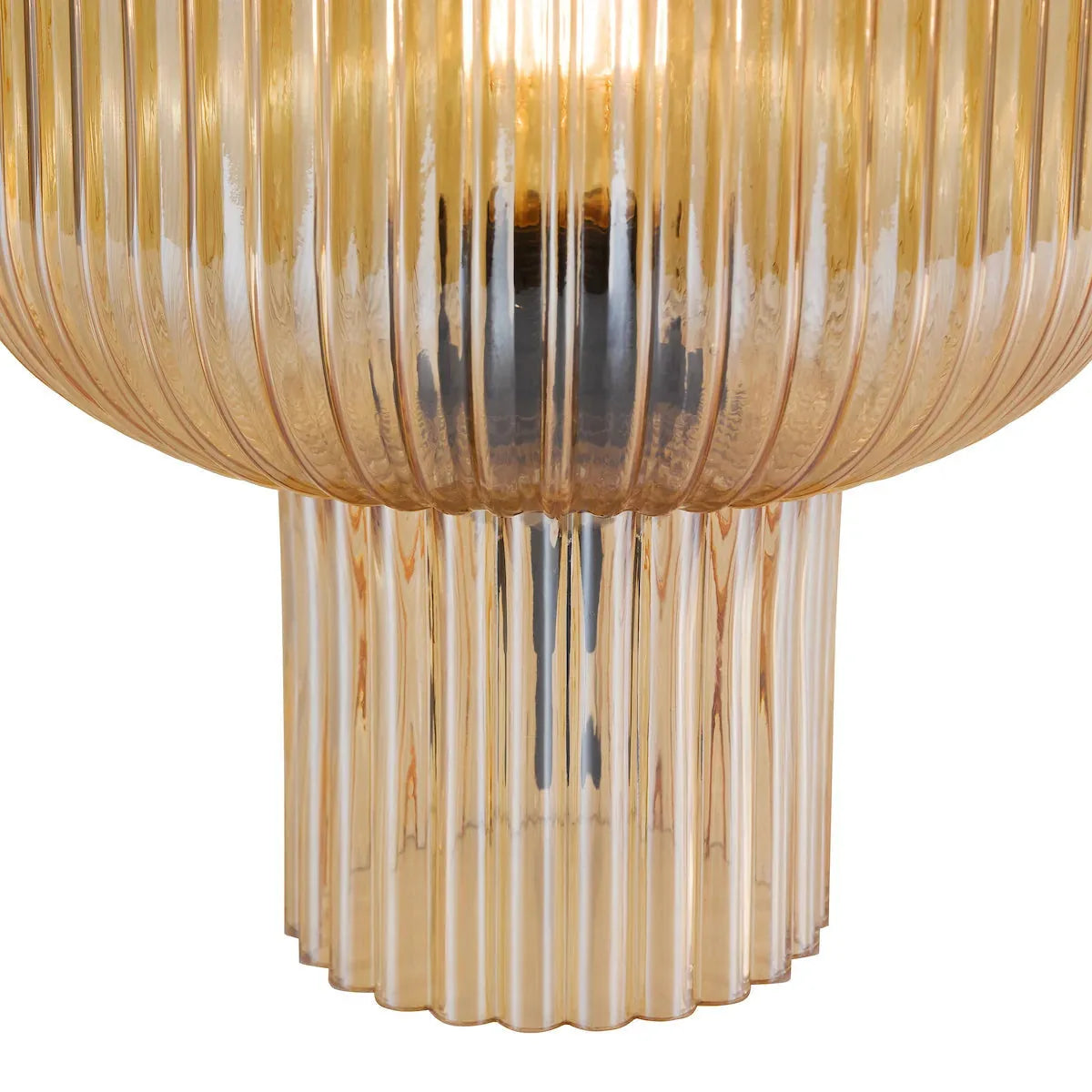 AmberGlow | Elegant Textured Glass Contemporary Table Lamp 3