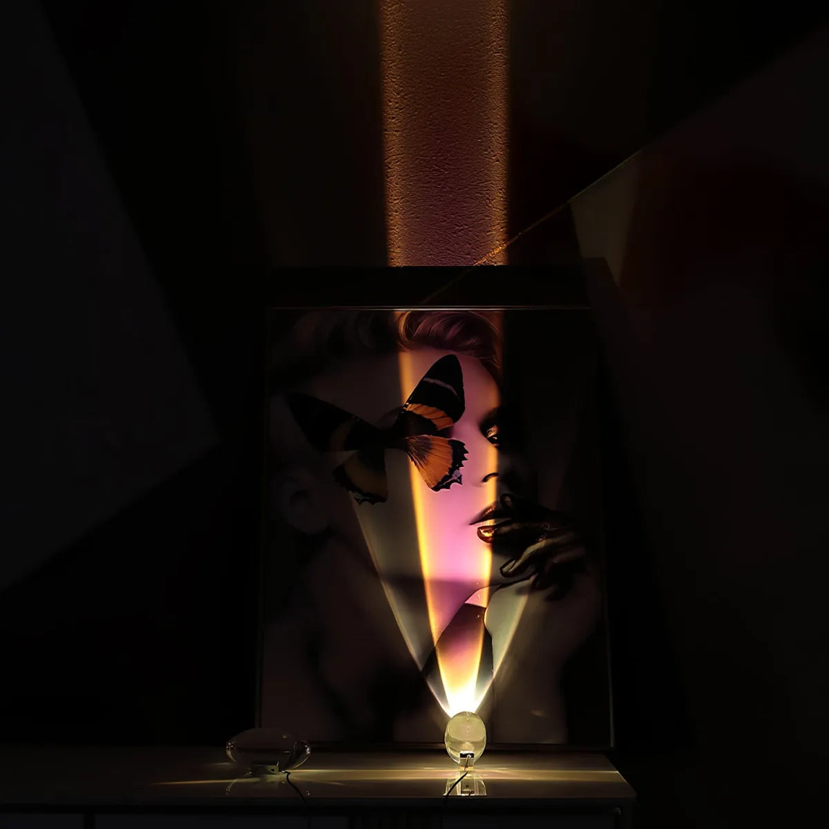 Artistic Table Lamp | Eye-Shaped Projection with Adjustable LED Colors | Modern Design for Ambiance in Living Room or Bedroom 4