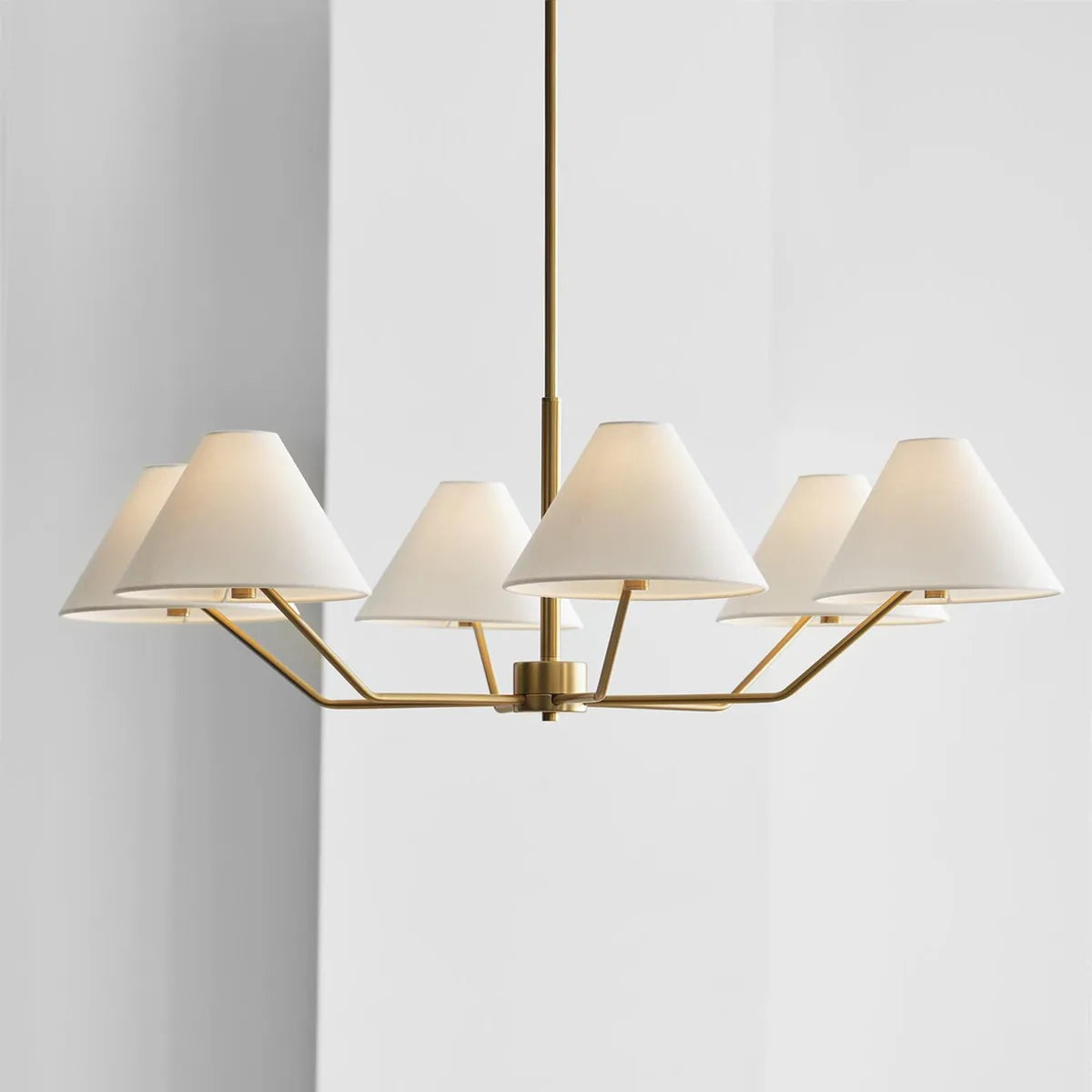 Freyza -  Black Chandelier Light with 5 or 6 Heads | Elegant Fabric Shade for Warm Home Ambiance
