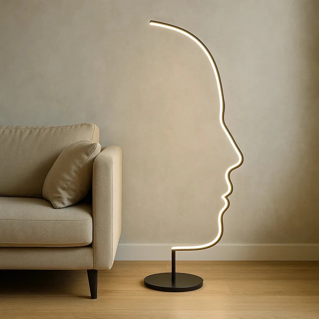 Freyza - AbstractAura | Modern Elegant Aluminum Standing Floor Lamp
