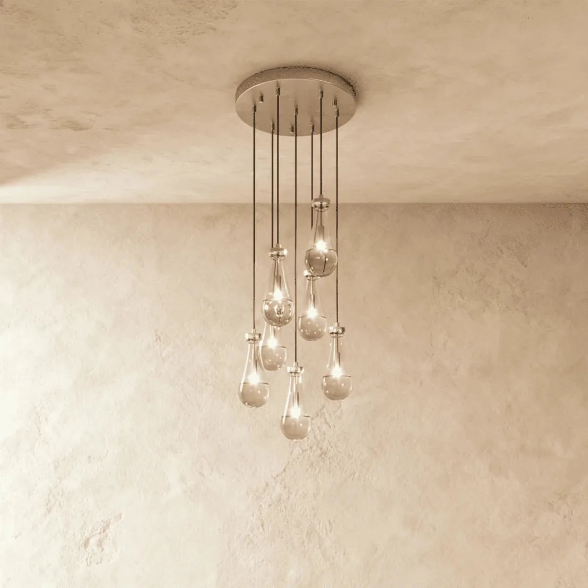 Freyza - AquaLustre | Elegant Raindrop Glass Chandelier Fixture