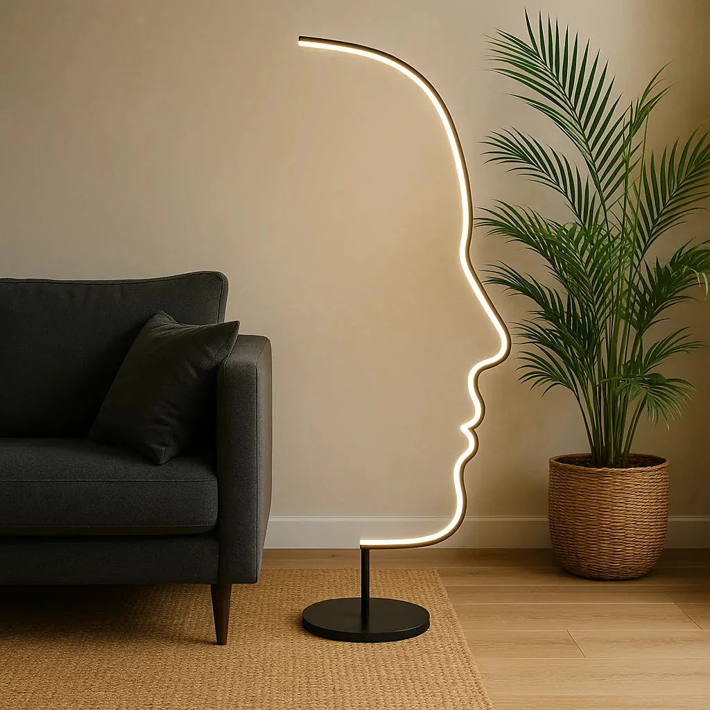 Freyza - AbstractAura | Modern Elegant Aluminum Standing Floor Lamp