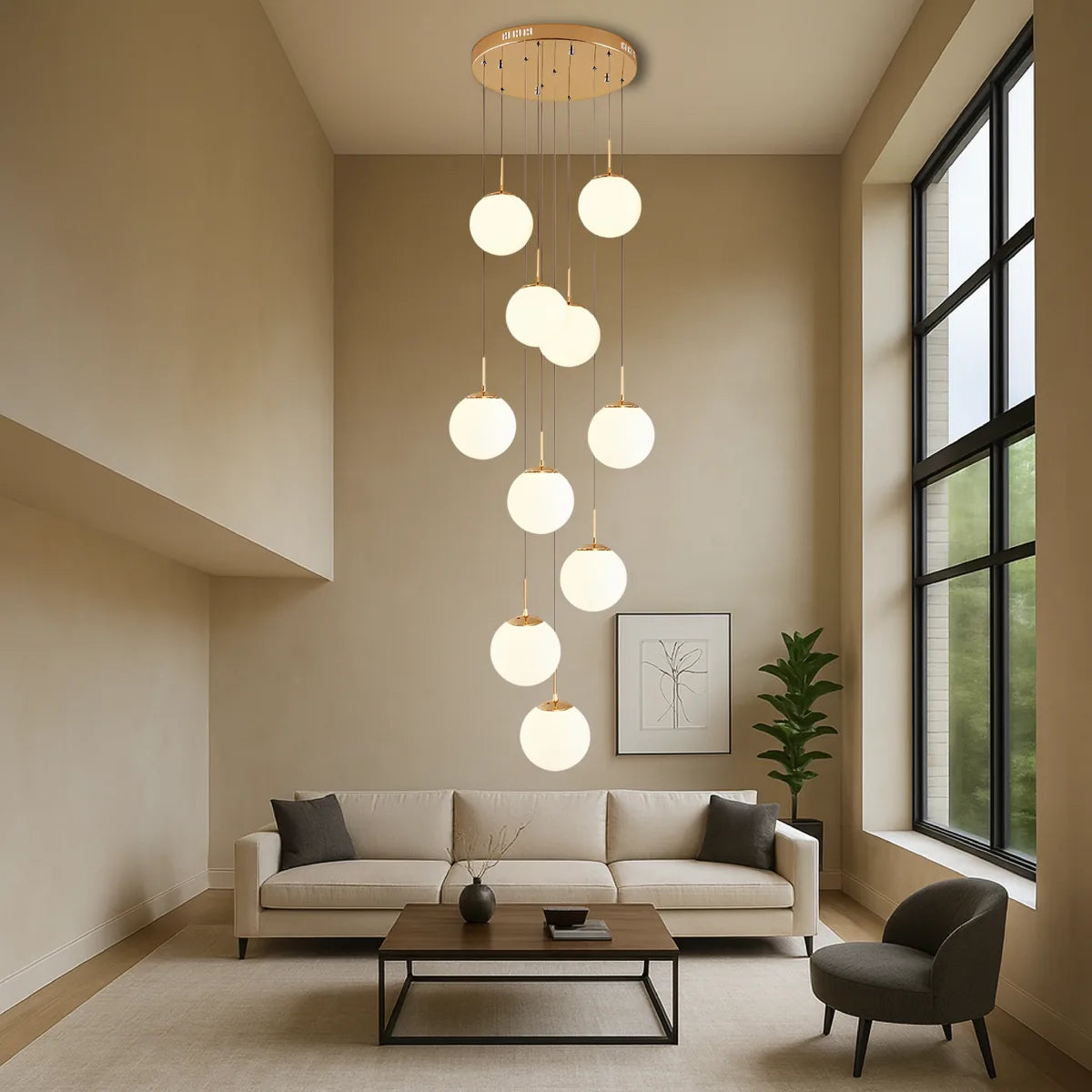 Freyza - CelestiaGlow | Modern Elegant Bubble Chandelier Light Fixture
