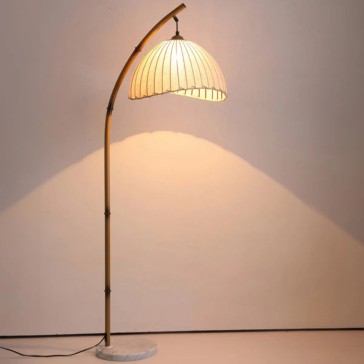 Freyza - BambooGlow | Elegant Modern Floor Lamp for Living Room Decor