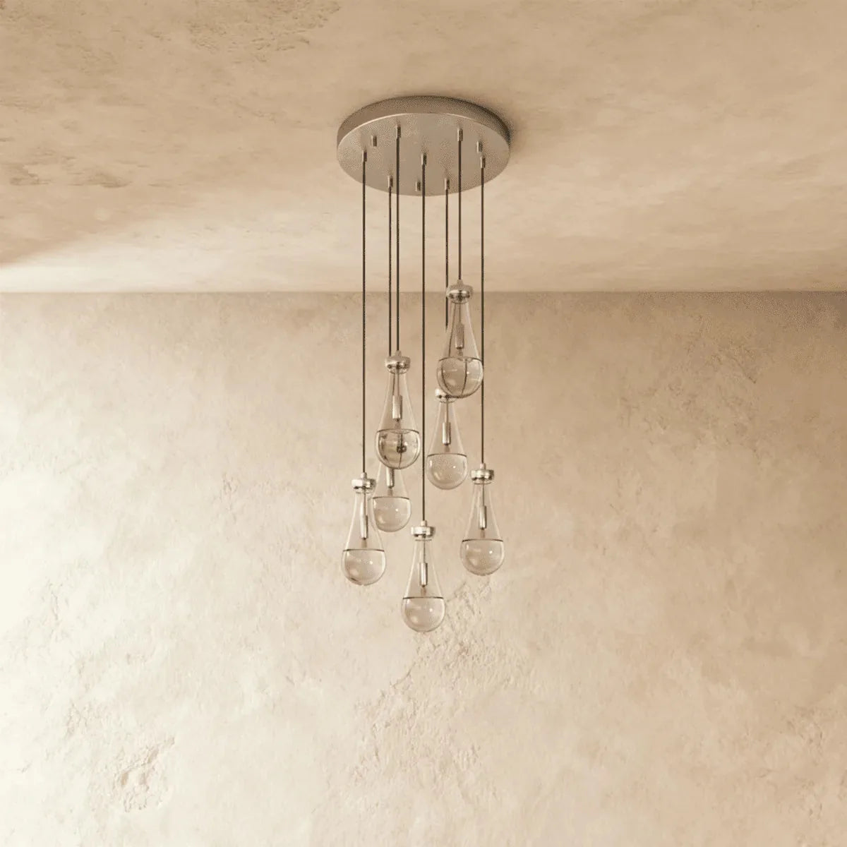 Freyza - AquaLustre | Elegant Raindrop Glass Chandelier Fixture
