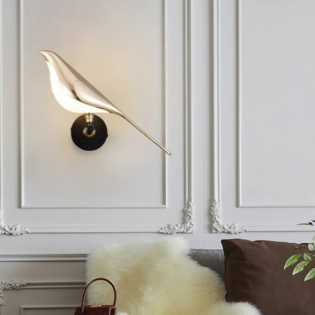 Freyza - Bird Wall Sconce Magpie Shape Adjustable Metal Acrylic LED 21-38cm / 8-15in Art Light