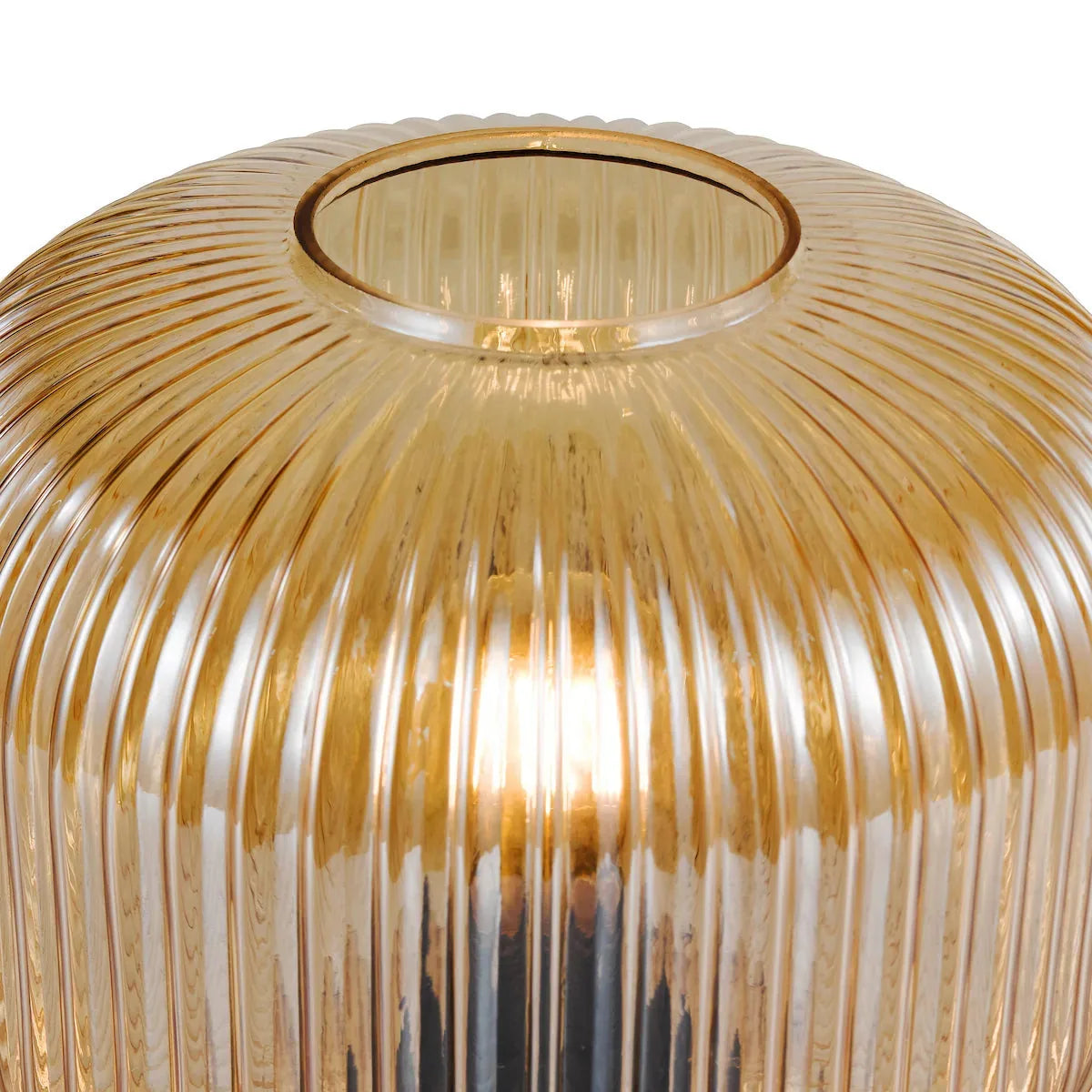 AmberGlow | Elegant Textured Glass Contemporary Table Lamp 4