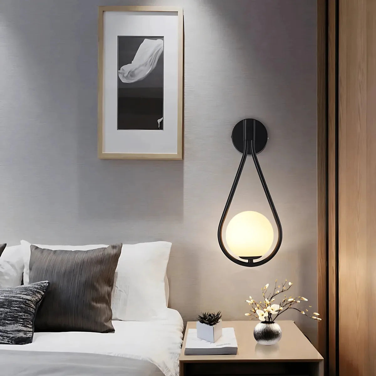 AquaSphere | Elegant Modern Teardrop Wall Sconce Light Fixture 3