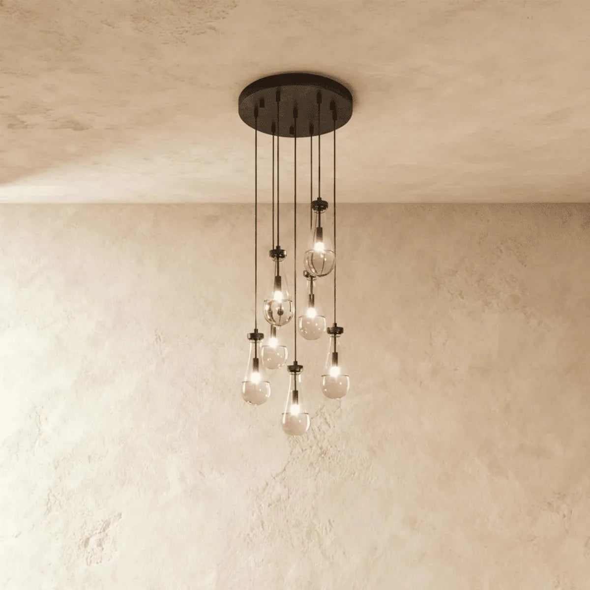 Freyza - AquaLustre | Elegant Raindrop Glass Chandelier Fixture