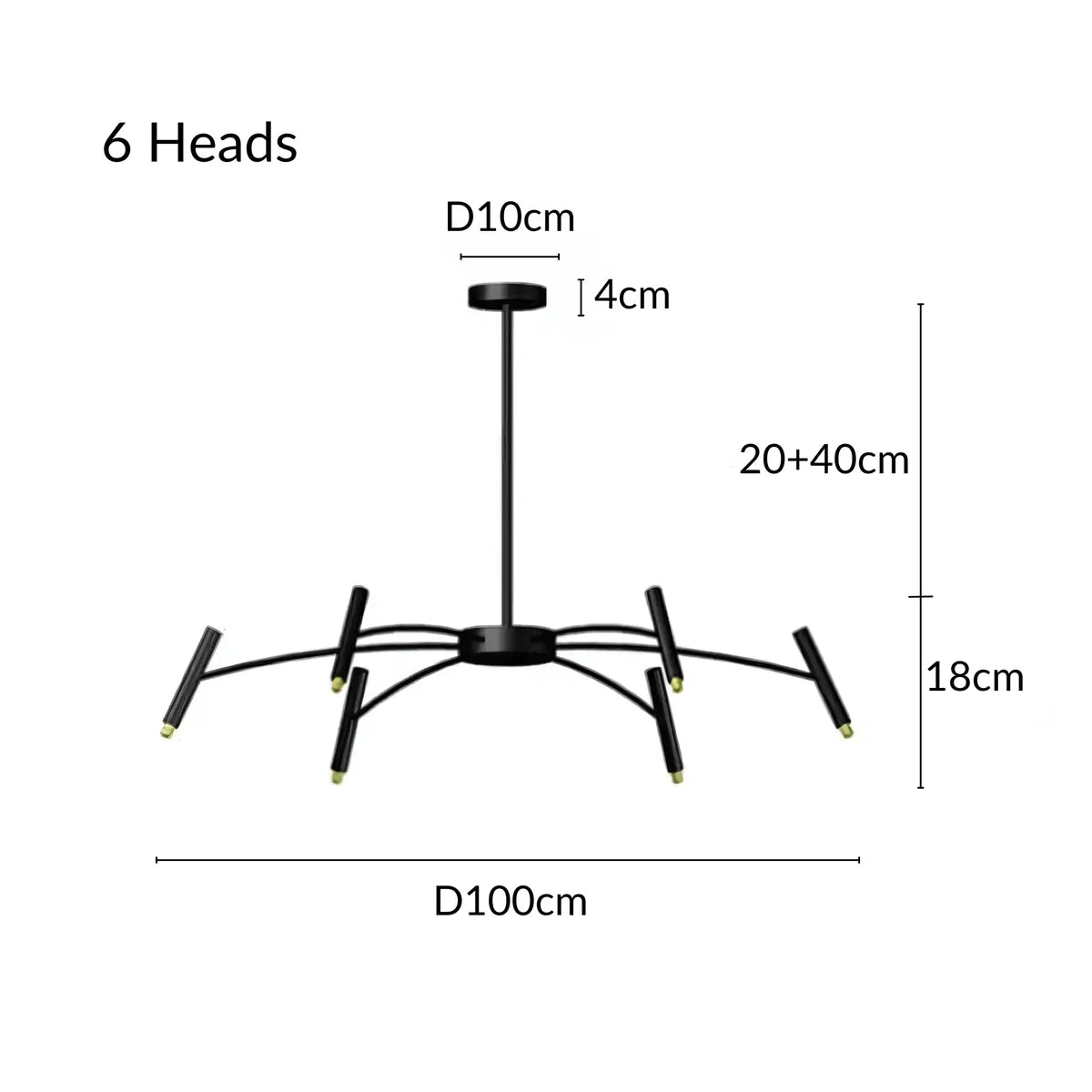 Freyza - BristolAura | Elegant Modern Metal Chandelier with Tubular Design