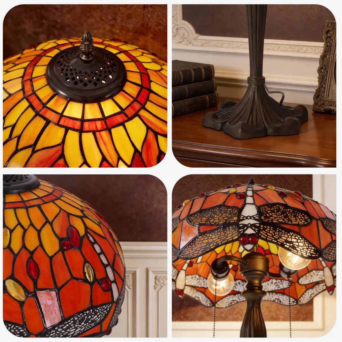 ArtisanGlow | Elegant Handcrafted Stained Glass Table Lamp 5