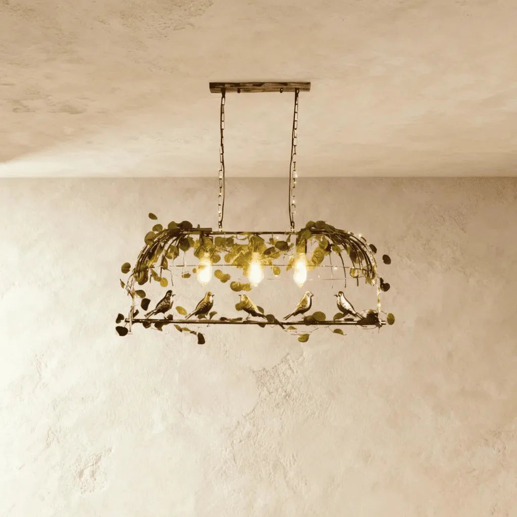 Freyza - AvianElegance | Vintage Inspired Bird Cage Chandelier Light Fixture