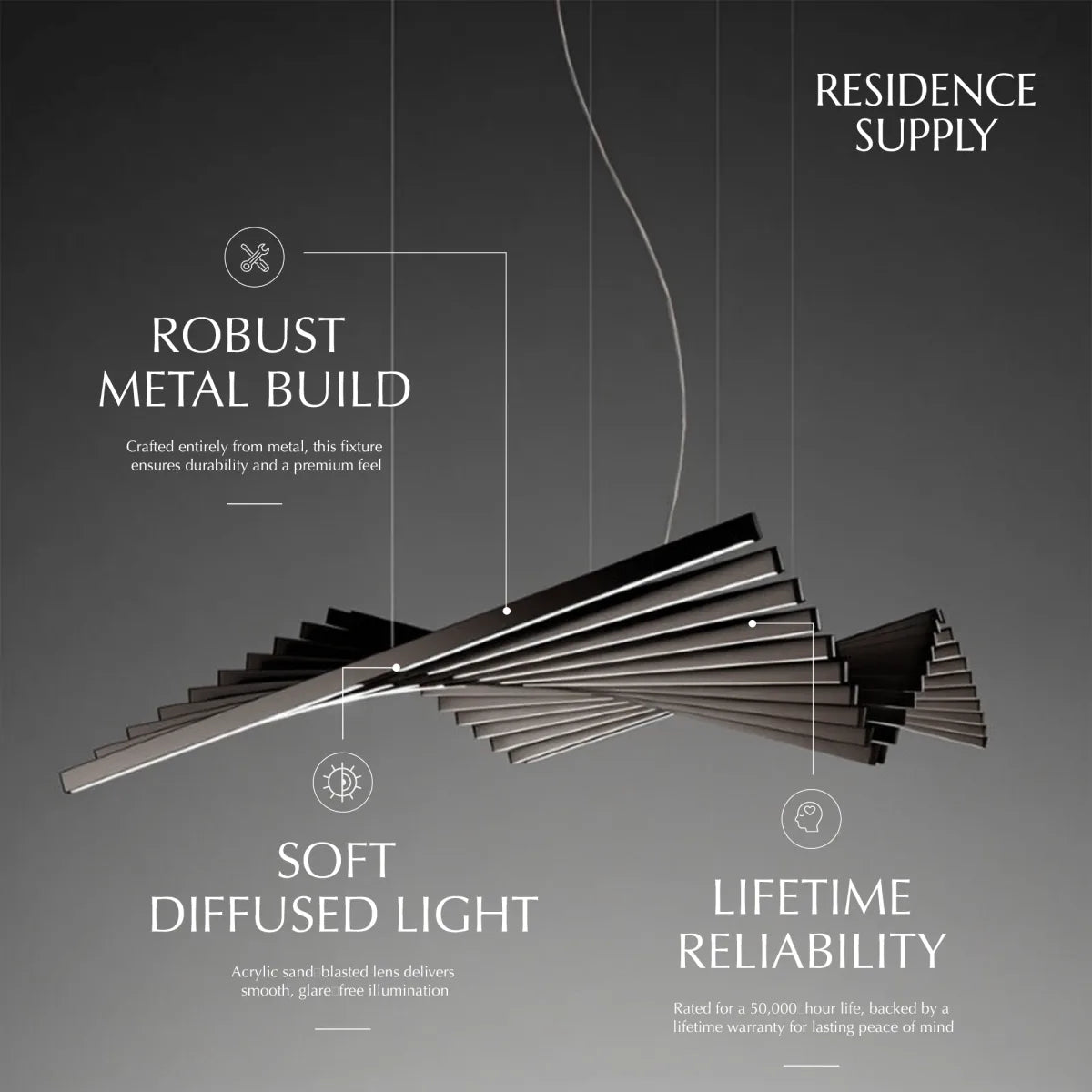 Freyza - AquaWave | Elegant Adjustable Modern Chandelier Lighting Fixture